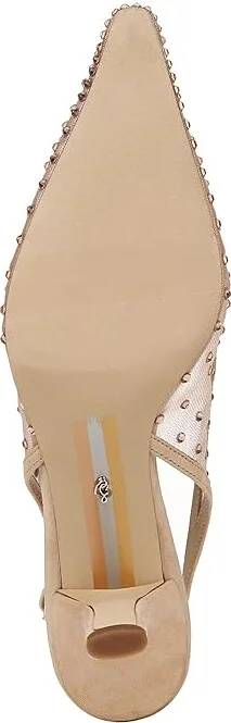Sam Edelman Bianka Sling Mesh High Women's Heels Beechwood Glitz Mesh : 7.5 M - Image 3