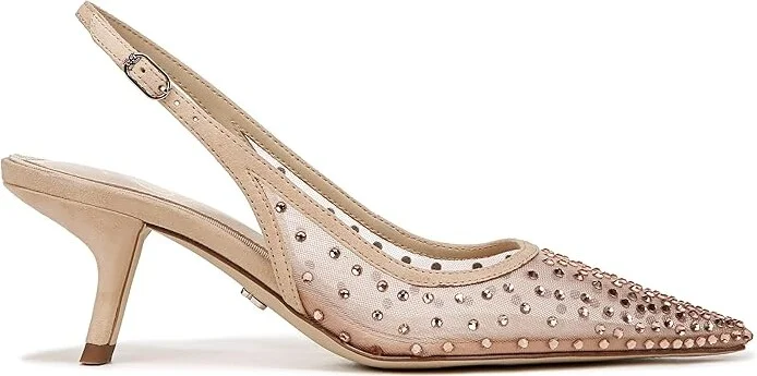 Sam Edelman Bianka Sling Mesh High Women's Heels Beechwood Glitz Mesh : 7.5 M - Image 6