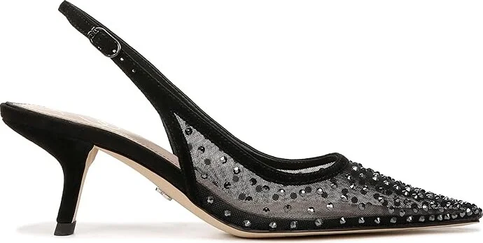 Sam Edelman Bianka Sling Mesh High Women's Heels Black Glitz Mesh : 5.5 M - Image 6
