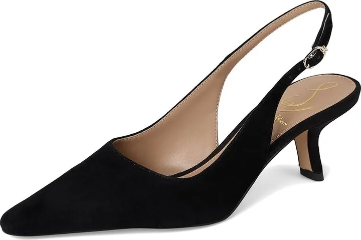 Sam Edelman Bianka Sling Women's Shoes Black Suede : 6.5 W, Synthetic - Image 5