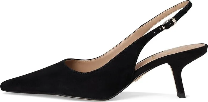 Sam Edelman Bianka Sling Women's Shoes Black Suede : 6.5 W, Synthetic - Image 6