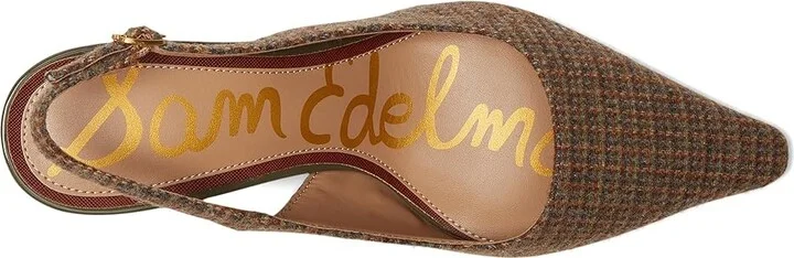 Sam Edelman Bianka Sling Women's Shoes Brown Plaid : 9.5 M, Synthetic - Image 2