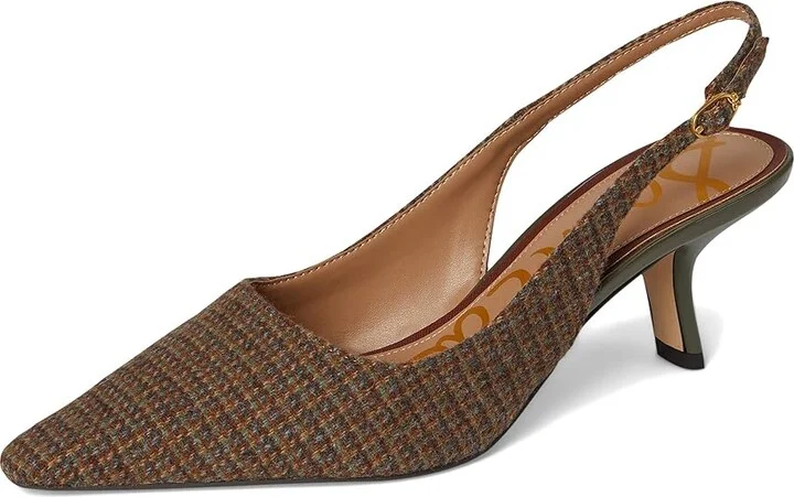 Sam Edelman Bianka Sling Women's Shoes Brown Plaid : 9.5 M, Synthetic - Image 5
