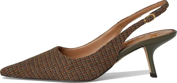 Sam Edelman Bianka Sling Women's Shoes Brown Plaid : 9.5 M, Synthetic - Image 6