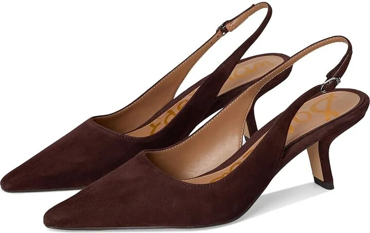 Sam Edelman Bianka Sling Women's Shoes Cafe Noir : 7 W, Synthetic