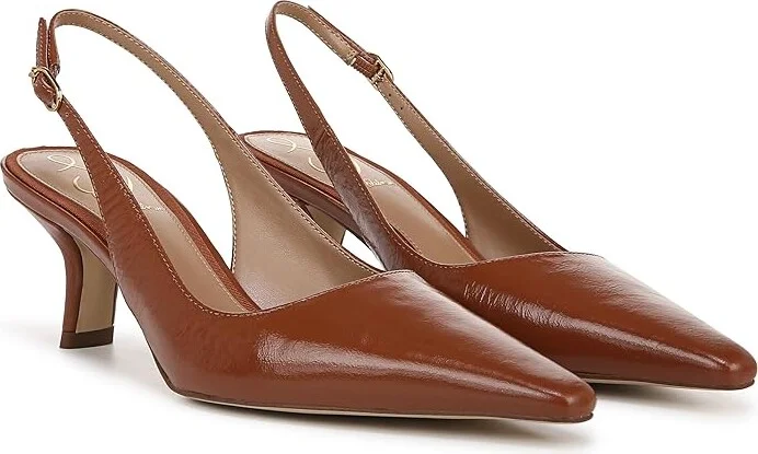 Sam Edelman Bianka Sling Women's Shoes Cognac : 6 W, Synthetic