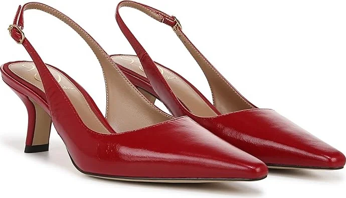 Sam Edelman Bianka Sling Women's Shoes Deep Scarlet : 8 M, Synthetic