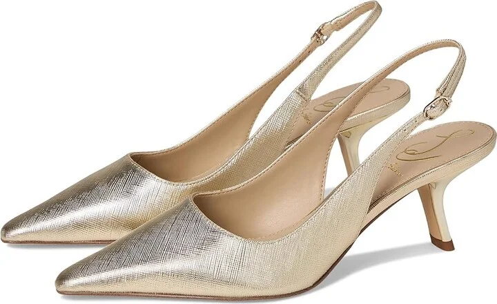 Sam Edelman Bianka Sling Women's Shoes Gold Leaf : 9.5 M, Synthetic