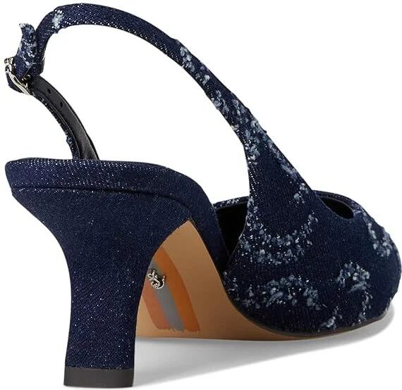 Sam Edelman Bianka Sling Women's Shoes Hudson Navy : 6 M, Synthetic - Image 4