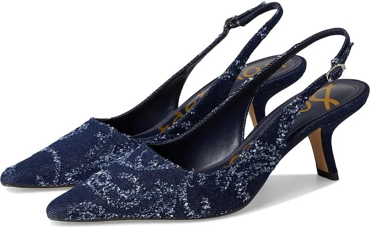 Sam Edelman Bianka Sling Women's Shoes Hudson Navy : 6 M, Synthetic