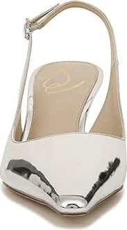 Sam Edelman Bianka Sling Women's Shoes Soft Silver : 11 M, Synthetic - Image 4