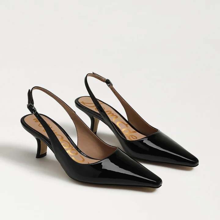 Sam Edelman Bianka Slingback Pump Black Patent