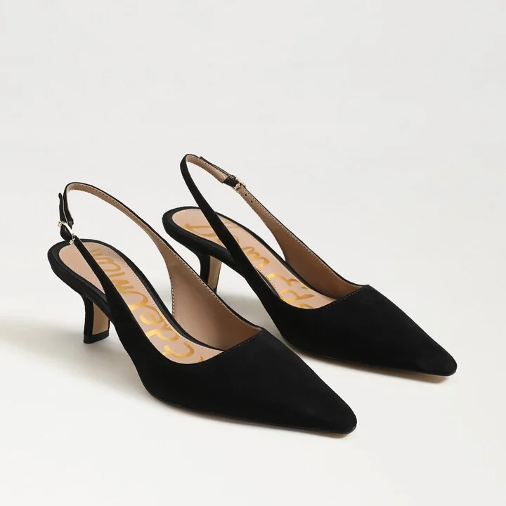Sam Edelman Bianka Slingback Pump Black Suede