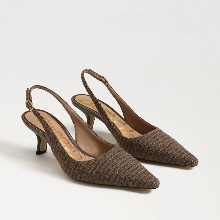 Sam Edelman Bianka Slingback Pump Brown/Multi Fabric