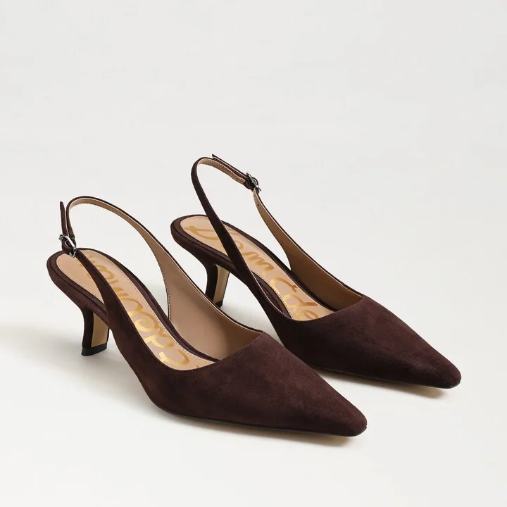 Sam Edelman Bianka Slingback Pump Cafe Noir Suede