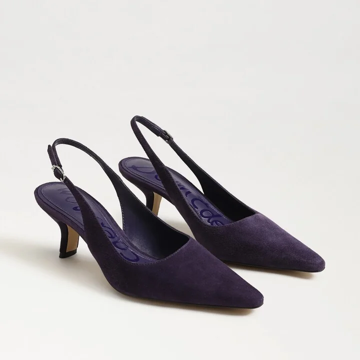 Sam Edelman Bianka Slingback Pump Deep Violet Suede