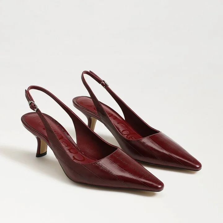 Sam Edelman Bianka Slingback Pump French Merlot Leather