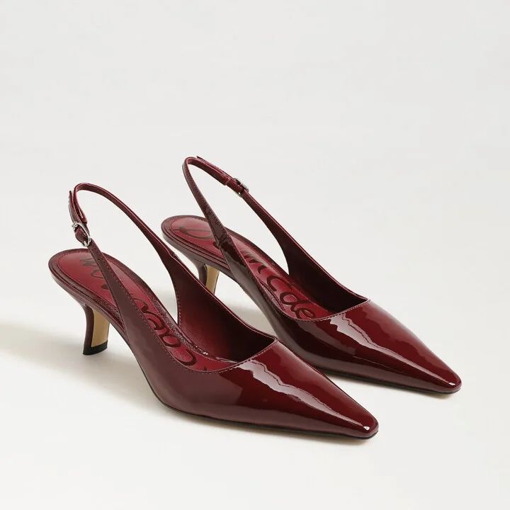 Sam Edelman Bianka Slingback Pump French Merlot Patent Leather