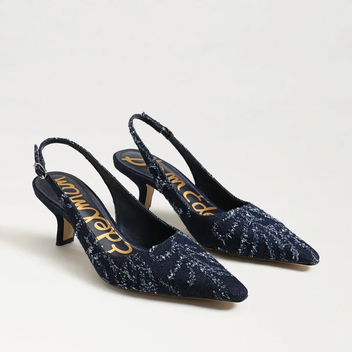 Sam Edelman Bianka Slingback Pump Hudson Navy Fabric