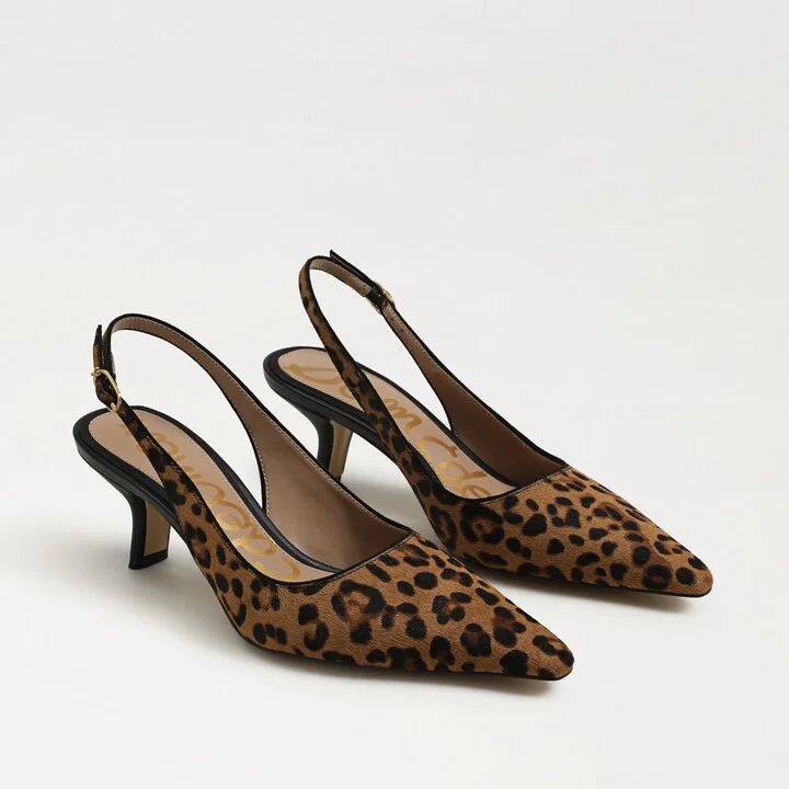 Sam Edelman Bianka Slingback Pump Leopard Brahma Hair Leather