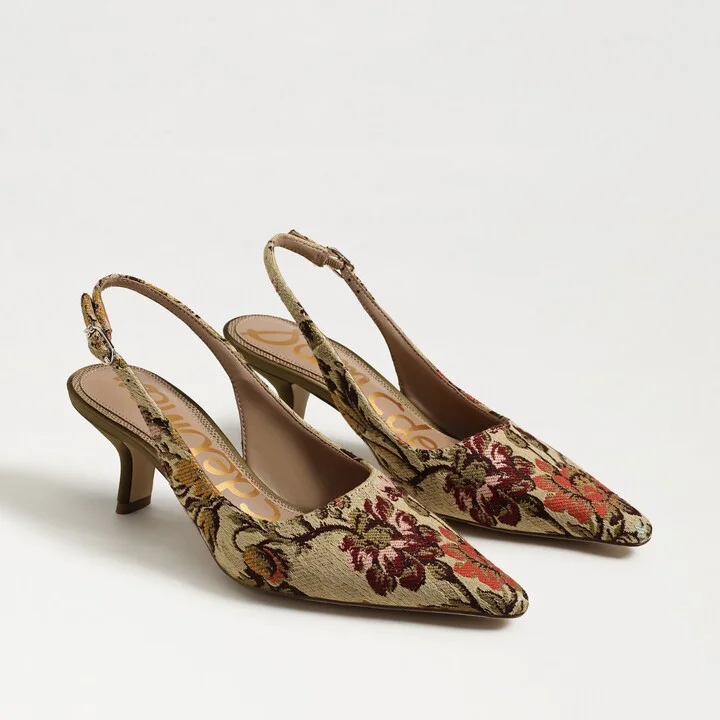 Sam Edelman Bianka Slingback Pump Natural Multi Fabric