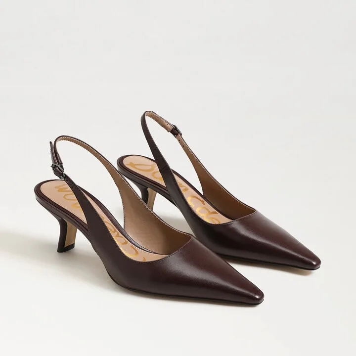 Sam Edelman Bianka Slingback Pump Spiced Pecan Leather