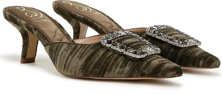 Sam Edelman Brit Glow High Women's Heels Winter Moss Crystal : 8.5 M, Leather/Rubber
