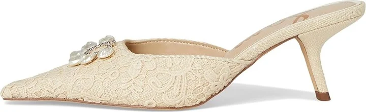 Sam Edelman Brit Orchid High Women's Heels Ivory/Natural : 8 M, Leather/Rubber - Image 6
