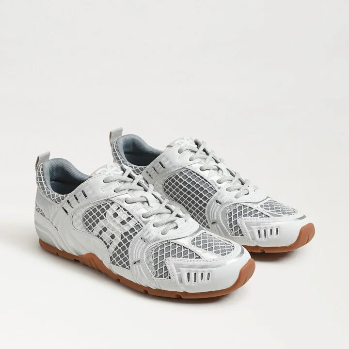 Sam Edelman Brookyln Lace Up Sneaker Grey Multi/Silver Mesh