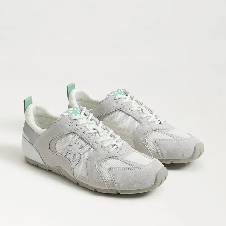 Sam Edelman Brookyln Lace Up Sneaker White/Off White Mesh