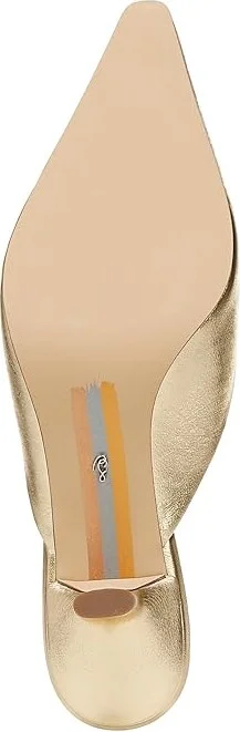 Sam Edelman Brynne High Women's Heels Amber Gold : 10 M, Leather - Image 3