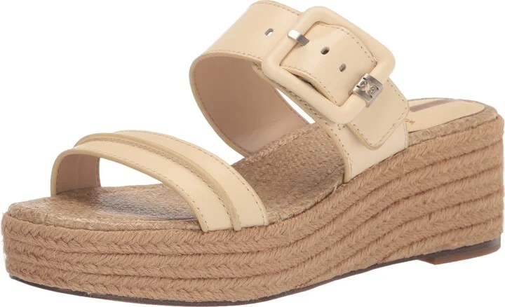 Sam Edelman Carson Wedge Sandal Bleached Wheat 9 Medium