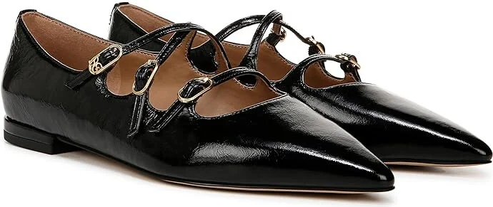 Sam Edelman Cass Women's Flat Shoes Black Leather : 7.5 M, Leather/Rubber