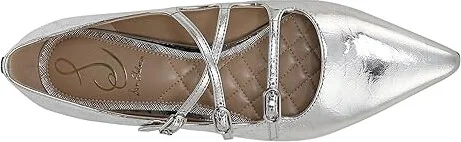Sam Edelman Cass Women's Flat Shoes Soft Silver : 8.5 M, Leather/Rubber - Image 2