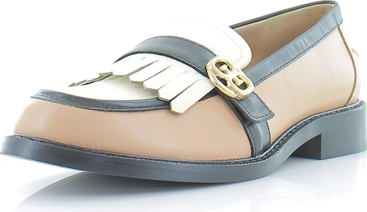 Sam Edelman Charlie Loafer Luxe Tan/Black/Modern Ivory 10.5 Medium