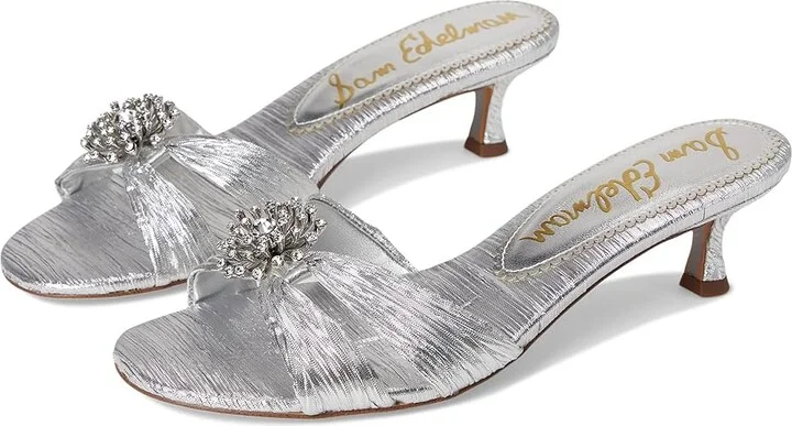 Sam Edelman Cindie Women's Sandals Soft Silver : 7.5 M, Rubber