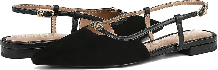 Sam Edelman Cohen Women's Flat Shoes Black Suede : 9 M, Leather - Image 4