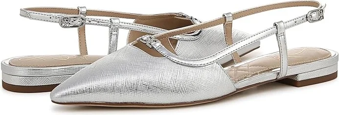 Sam Edelman Cohen Women's Flat Shoes Soft Silver : 8 M, Leather - Image 4