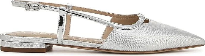 Sam Edelman Cohen Women's Flat Shoes Soft Silver : 8 M, Leather - Image 6