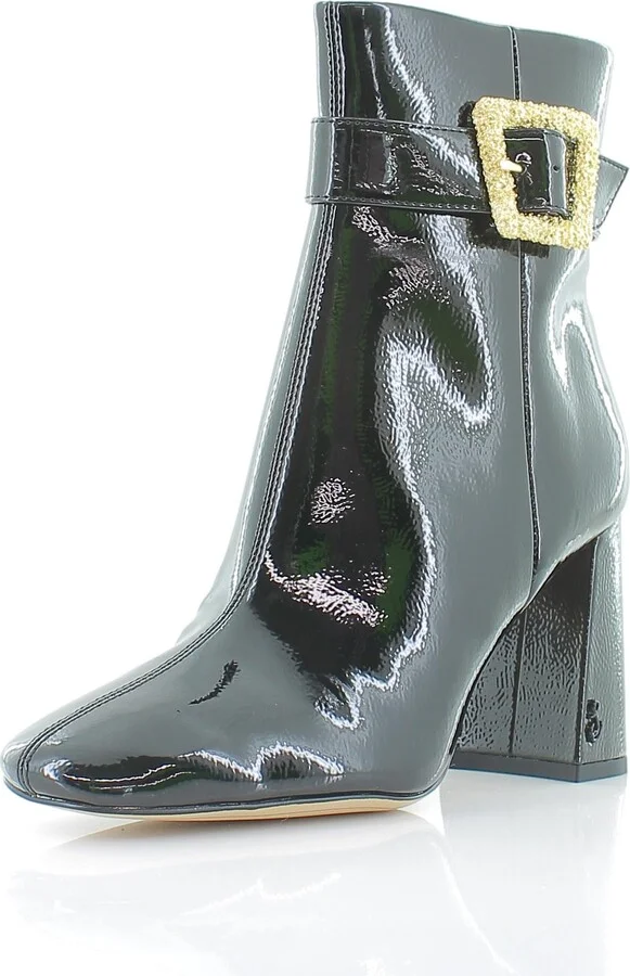Sam Edelman Corinne Fashion Boot Black Patent 6 Medium