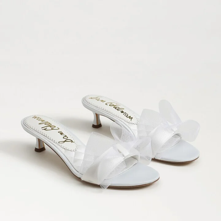 Sam Edelman Corrie Dress Sandal Bright White Satin
