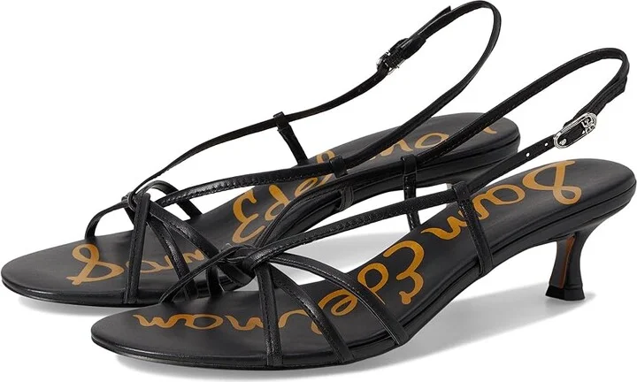 Sam Edelman Cressa Women's Sandals Black Leather : 6 M, Leather/Rubber