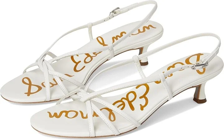 Sam Edelman Cressa Women's Sandals Bright White : 5 M, Leather/Rubber