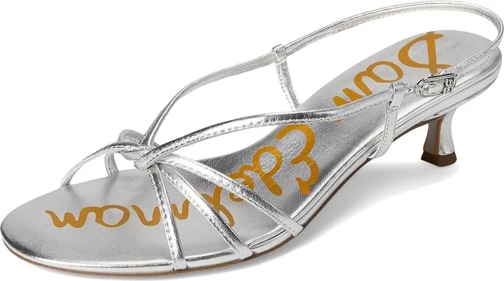 Sam Edelman Cressa Women's Sandals Soft Silver : 8 M, Leather/Rubber - Image 5