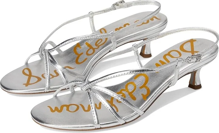 Sam Edelman Cressa Women's Sandals Soft Silver : 8 M, Leather/Rubber