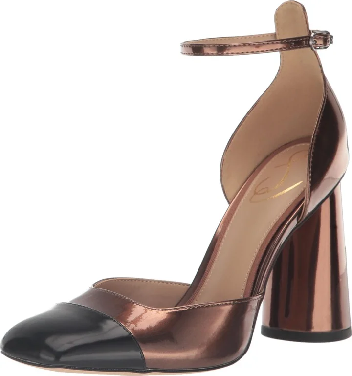 Sam Edelman Cristine Pump Bronze Metallic/Black 6 Medium