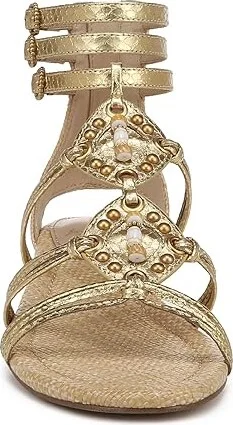 Sam Edelman Danica Women's Sling Back Shoes Gold/Bleached Beechw : 6.5 M - Image 4