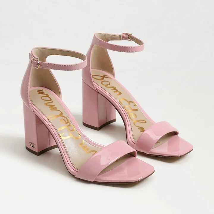 Sam Edelman Daniella Block Heel Sandal Lolita Pink Patent Leather