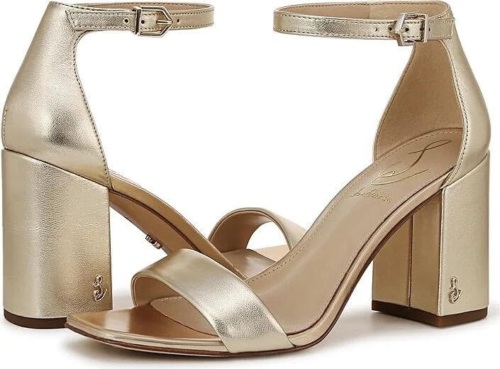 Sam Edelman Daniella Women's Shoes Molten Gold Soft Metallic Sheep Leather : 14 M