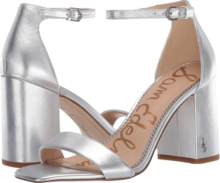 Sam Edelman Daniella Women's Shoes Soft Silver Soft Metallic Sheep Leather : 10 M